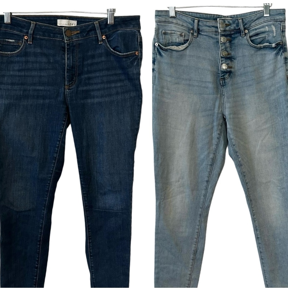 LOFT Women's Bundle of 2 Curvy Skinny Jeans in‎ Size 8